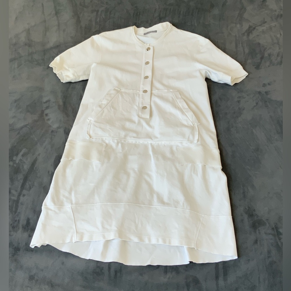 Elegant White Cotton Tennis style Dress